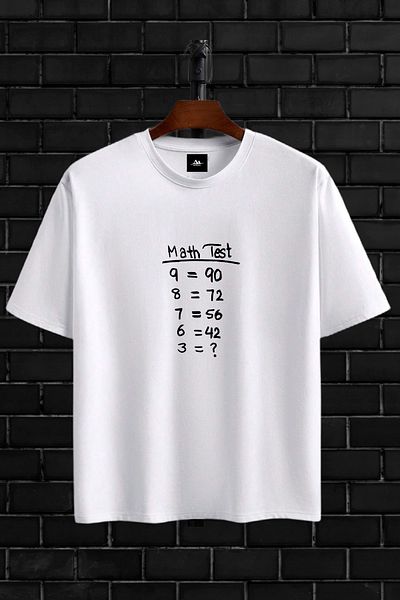 AMMA Μπλουζάκι Unisex Math Test Math Printed 100% βαμβάκι