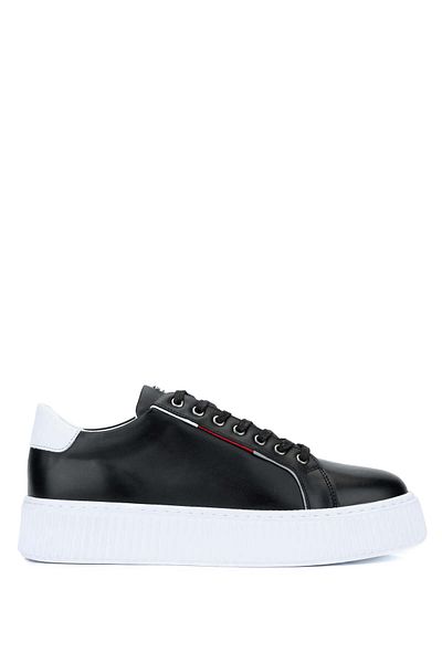 Tamer Tanca Genuine Leather Men's Black Sneakers - Sports Shoes