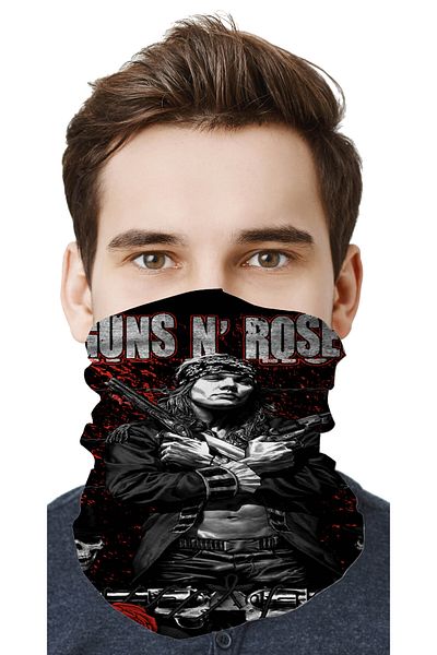FG KONNİCHİWA Guns Roses Metal Music Motor Cycling Face Mask Outdoor Buff Neck Collar Bandana Balaklava