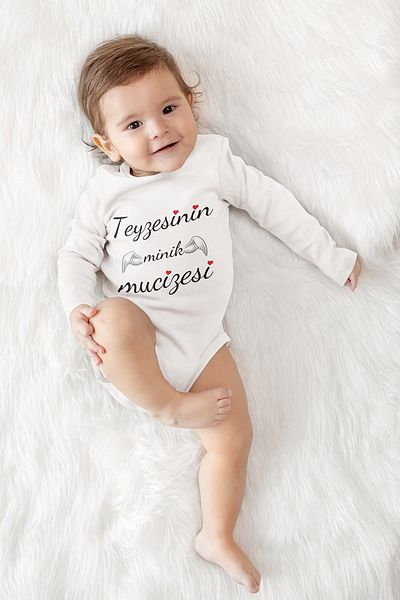 ADABEBEK Little Miracle Printed - Aunt's Badi with Long Sleeves and Snap Fasteners