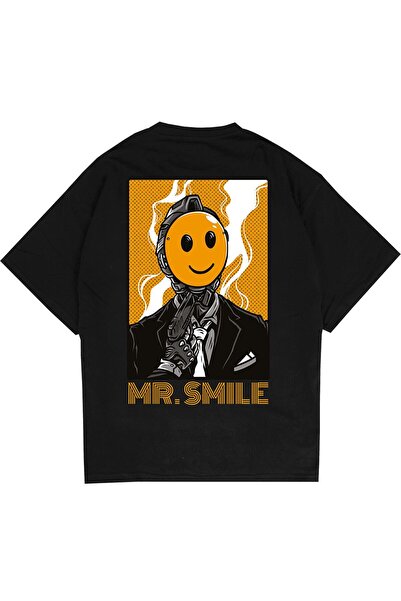 Adrift Κύριος. Μπλουζάκι Smile Black Oversize Unisex