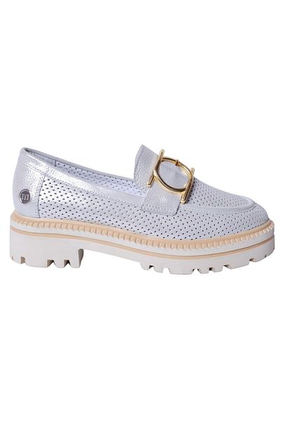 Mammamia D24YA-775 Gray Women's Leather Shoes