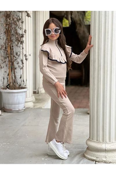 SS ÇEliK KOOP Girl's Zippered Tracksuit Set