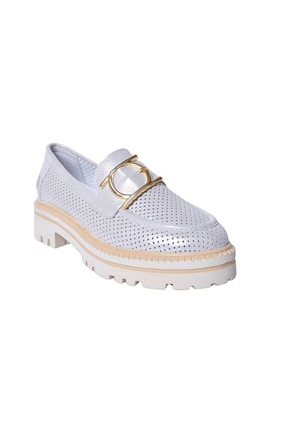 Mammamia D24YA-775 Gray Women's Leather Shoes
