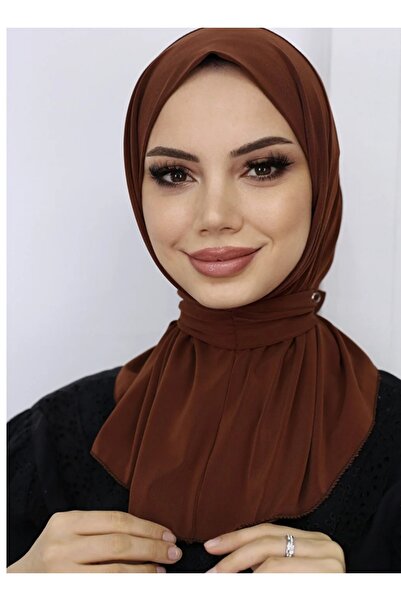 Trablus Застібка-кнопка Готовий практичний хіджаб Повсякденний та басейн Бона Тесетур Жіночий шаль Шарф