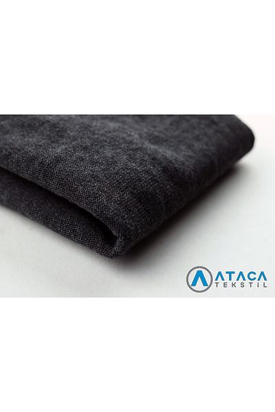 ATACA TEKSTİL Dark Anthracite (Dark Gray) Color Single or Double Elastic Sheet 100% Cotton Breathable Fabric