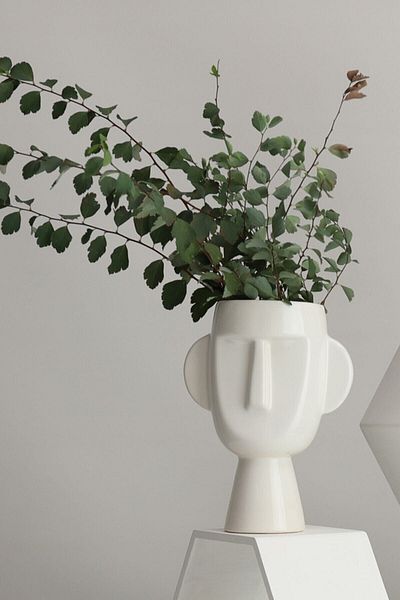 Beige & Stone Mr. Nordic Face Vase Decorative Object