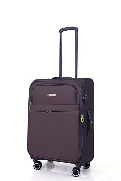 Pierre Cardin 6000 Orta Boy Ultra Light Hafif Lüx Kumaş Tekerlekli Valiz ANTRESİT