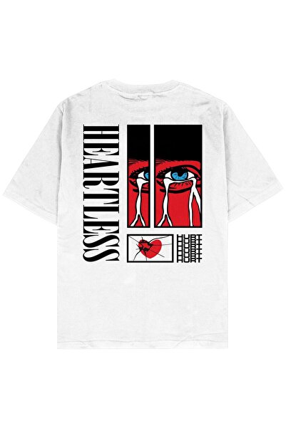 Adrift Μπλουζάκι Unisex Heartless White Oversize