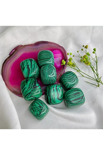 Elifsu Jewelry Malahit (Sentetik) Tamburlanmış