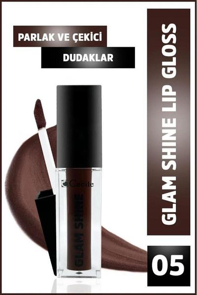 Cecile Glam Shine Lip Gloss 05 (Ideal for Those Who Seek Shine and Attention)
