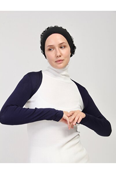 manolyaşal islamic hijab بوليرو حجاب بأكمام طويلة - أزرق داكن
