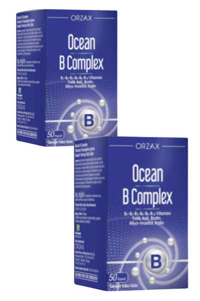 Ocean B Complex 50 Kapsül Takviye Edici Gıda X 2