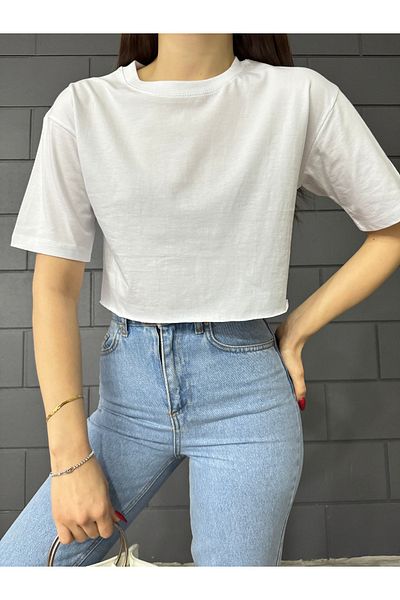 BİKELİFE Women's Oversize Crop T-Shirt