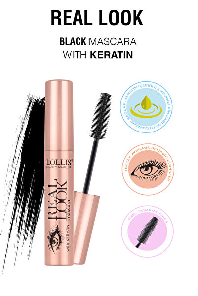 Lollis Real Look Mascara With Keratin / Keratin Içerikli Real Look Maskara / ...
