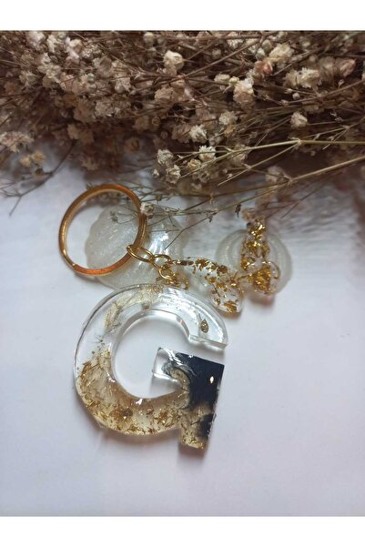 demirbasavm سلسلة مفاتيح إيبوكسي جي مصنوعة يدويًا