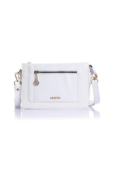 MOTTO Women's Trendy 3-Compartment Portfolio Crossbody Adjustable Zipper and Snap Fastener Simple Stylish Daily Bag