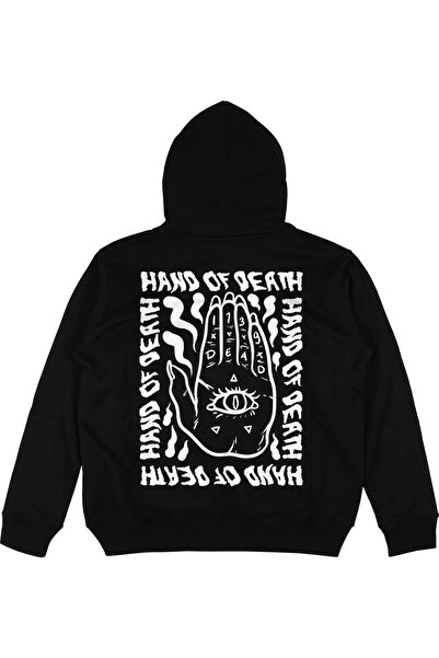 Adrift Hanorac cu glugă unisex oversize negru Hand of Dead