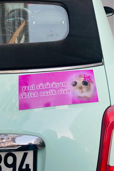 Namgo Accesoriu pentru magnet pentru mașină tristă tematică hamster