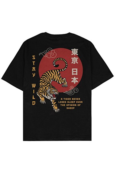 Adrift Μπλουζάκι Stay Wild Black Oversize Unisex