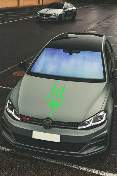 STİCKERCI BEY ملصق شريطي بغطاء محرك السيارة مقاس 20*60 سم - دائرة متحركة، ملح...