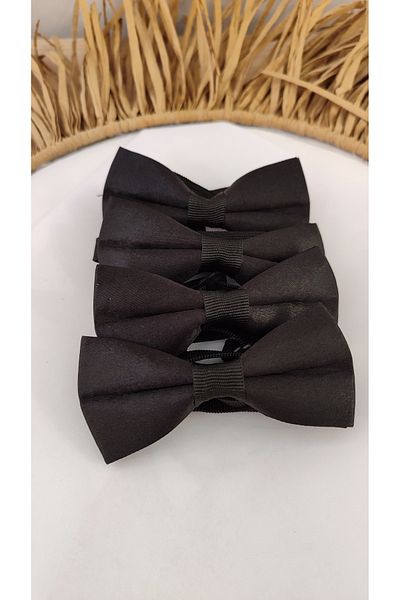 Monkabox Papion pentru copii de culoare neagră 4 buc