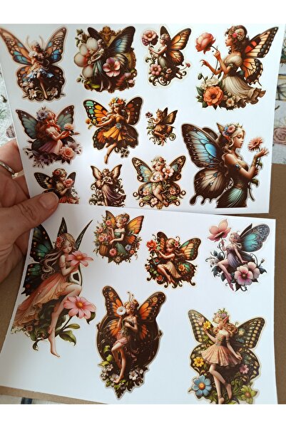 Pink Swan Craft Set de autocolante pentru albume de însemnări de epocă, care ...