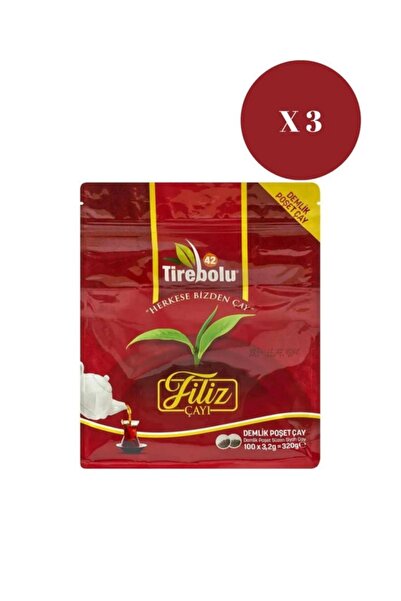 Tirebolu 42 TİREBOLU 42 100 LÜ FİLİZ DEMLİK POŞET ÇAY X3