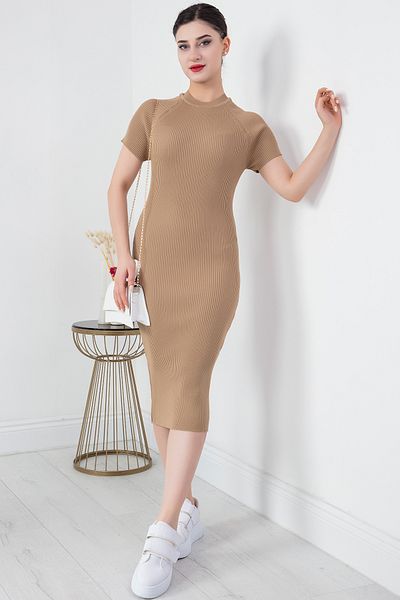 PULLIMM Rochie din tricotaje cu maneca scurta DKS01