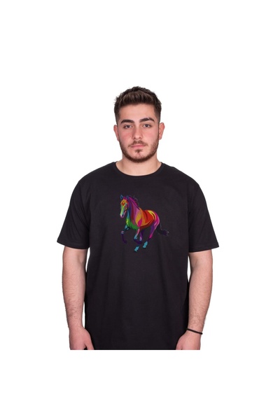 MarkaTurko Horse Printed Special Design Cotton Combed Unisex T-Shirt 104