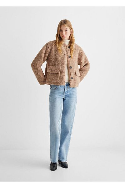 Mango Teen Ecru Jacket for Kids