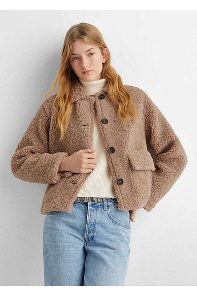Mango Teen Ecru Jacket for Kids