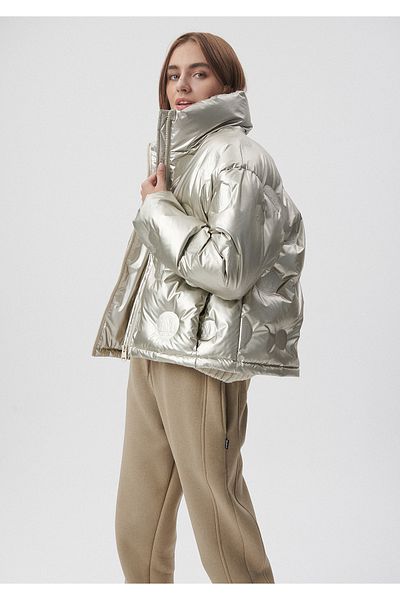 Mavi Premium Glossy Grey Puffer Jacket 1110240-85167