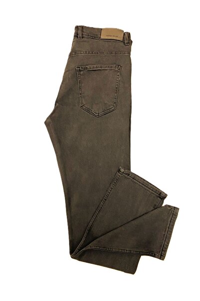 Gruva Men's Regular Fit Tube Leg Lycra Flexible Jeans Smoked
