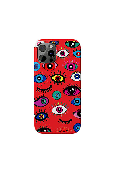 izzytech حافظة سيليكون ناعمة لهاتف آيفون 13 برو ماكس، حافظة إطلاق بتصميم عيون...