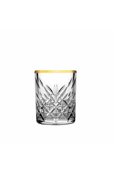 FAYA HOME Paşabahçe Timeless Golden Touch 6-Piece Gold Gilt Coffee Side Water...