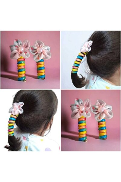 Efna Store مشبك معكرونة بنمط زهور زنبركية ملتوية (2 قطعة)