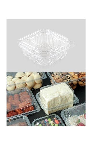 ELİF AMBALAJ Sızdırmaz Kap Plastik Kapaklı Kullan At Kap 250 cc 25 Adet