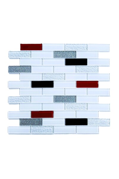 MozaiKristaL Mutfak tezgah arası 23x73x4 mm Kristal Cam Mozaik. ( 1 Kutu = 1 ...