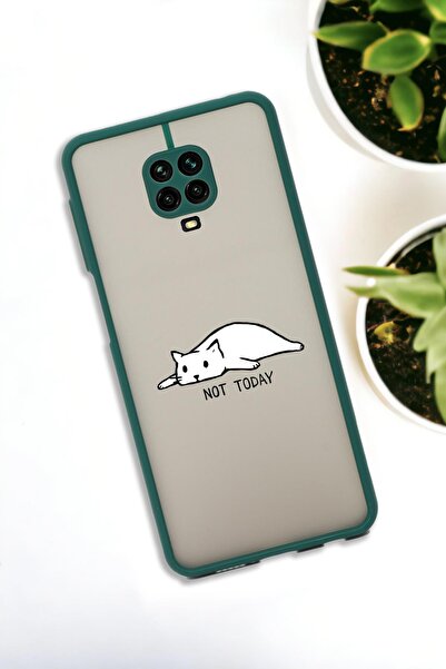 mooodcase Xiaomi Redmi Note 9 Pro Uyumlu Not Today Desenli Buzlu Şeffaf Lüx Telefon Kılıfı