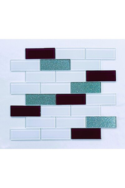 MozaiKristaL Mutfak tezgah arası 36x98x4 mm Kristal Cam Mozaik. ( 1 kutu - 1 ...