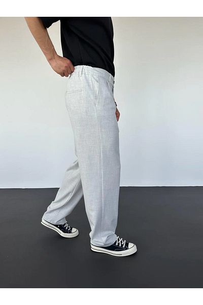 wamoss Baggy Cut Pleated Fabric Trousers - Pl13