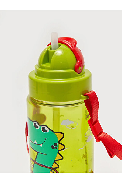 LC Waikiki Lcw Accessories Dinosaur Printed Children's Water Bottle with Straw