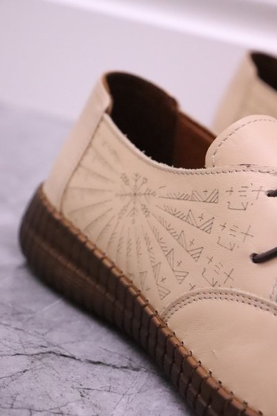 Venüs -24370001 Beige Genuine Leather Comfortable Women's Casual Shoes