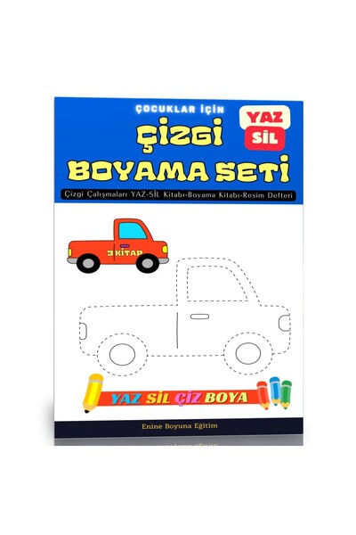 Enine Boyuna Eğitim Line Painting Set (3 Books)