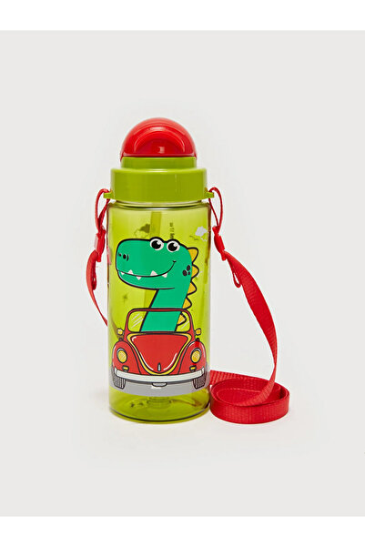 LC Waikiki Lcw Accessories Dinosaur Printed Children's Water Bottle with Straw