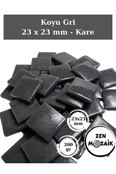 Zen Mozaik Sanatsal Mozaik Çalışmalarınız için 23 x23 mm - Kare Cam Mozaik Taşı