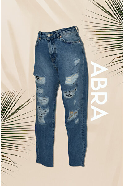 iplik natural boheme Kadın Yırtık Kot Pantolon