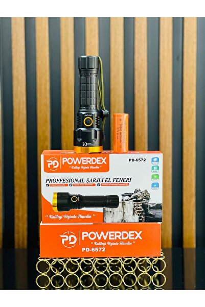 powerdex EL FENERİ PROFOSYONEL EL FENERİ ŞARJ EDİLEBİLİR