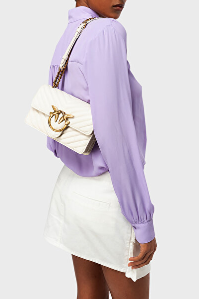 PİNKO Taška z pravé kůže Pinko s nastavitelným řetízkovým popruhem BAG 100074 A0GK Z14Q